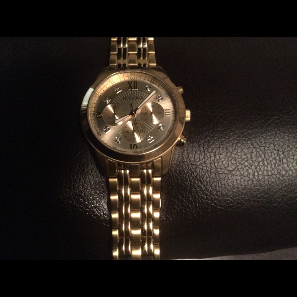 Bulova Solid Gold Diamond Watch